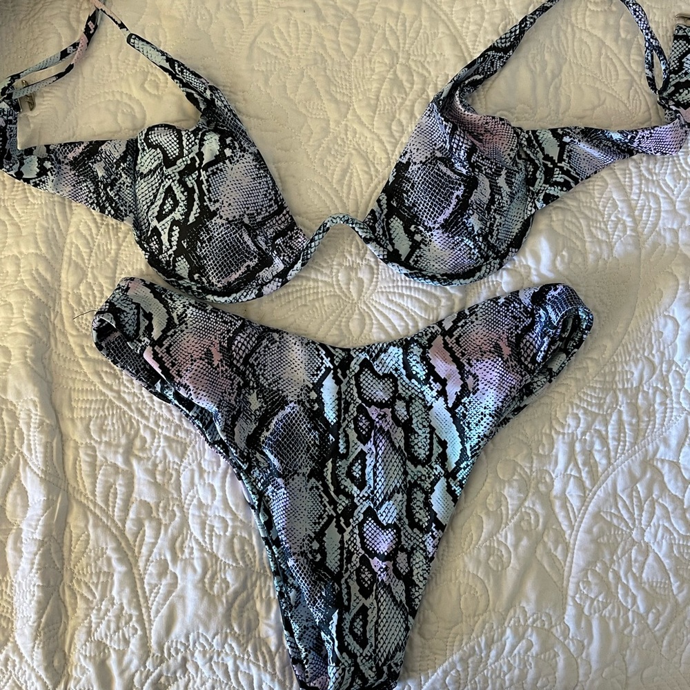 Brand new snakeskin bikini